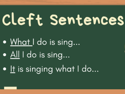 Cleft sentence: Câu chẻ trong tiếng Anh