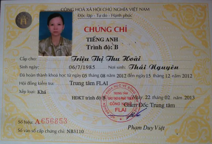 Bằng B Tiếng Anh Là Gì