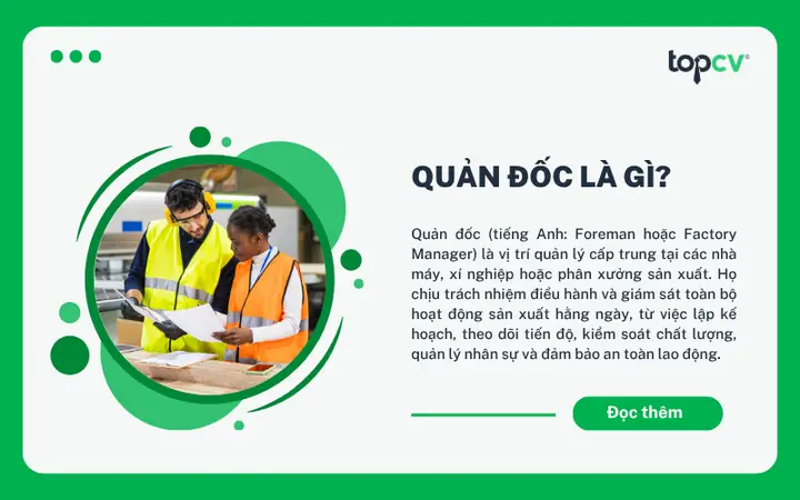 Quản Đốc Tiếng Anh Là Gì